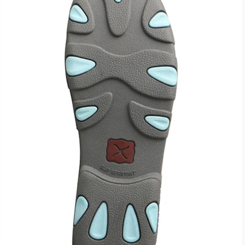 NWT- Women’s Twisted X Driving Moc/ Boat Shoe - Grey/Light Blue-WDM0098-Size 8.5 - Picture 7 of 7